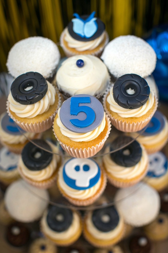 Tire-topped cupcakes from a Monster Truck Birthday Party on Kara's Party Ideas | KarasPartyIdeas.com (15)