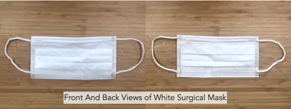 Which way round to wear surgical face mask mask that is white on inside and white on outside