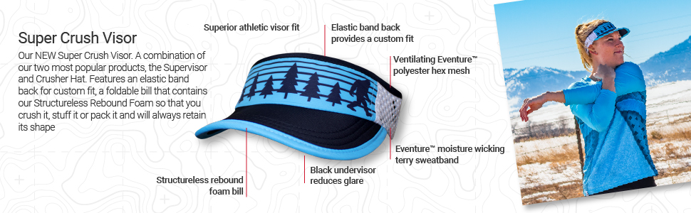 Headsweats, visor, performance visor, foldable visor, light visor, sport visor