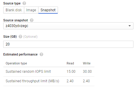 datacloudies snapshot gce
