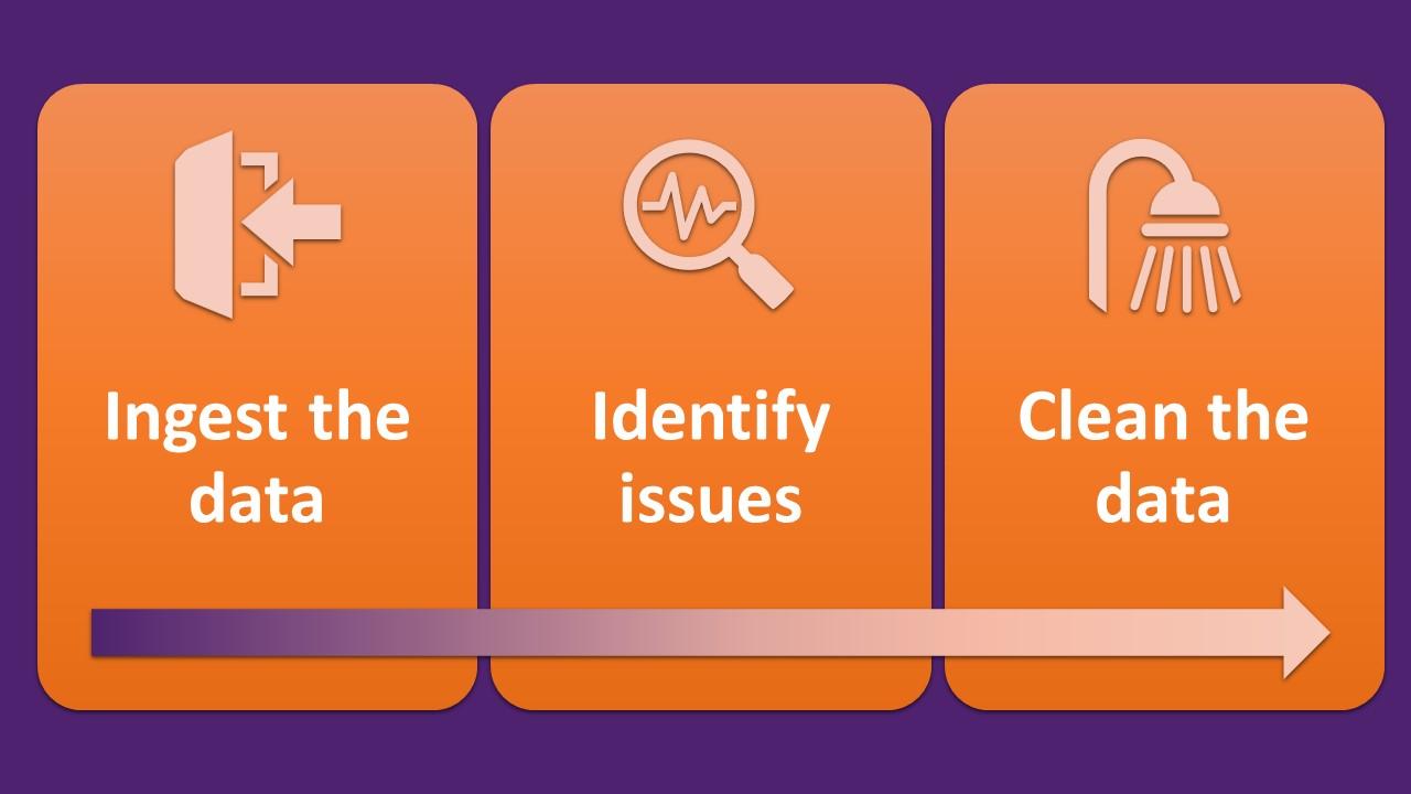 The three-step data quality monitoring process.