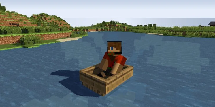 10 Minecraft Hacks- Use boats to walk through the walls