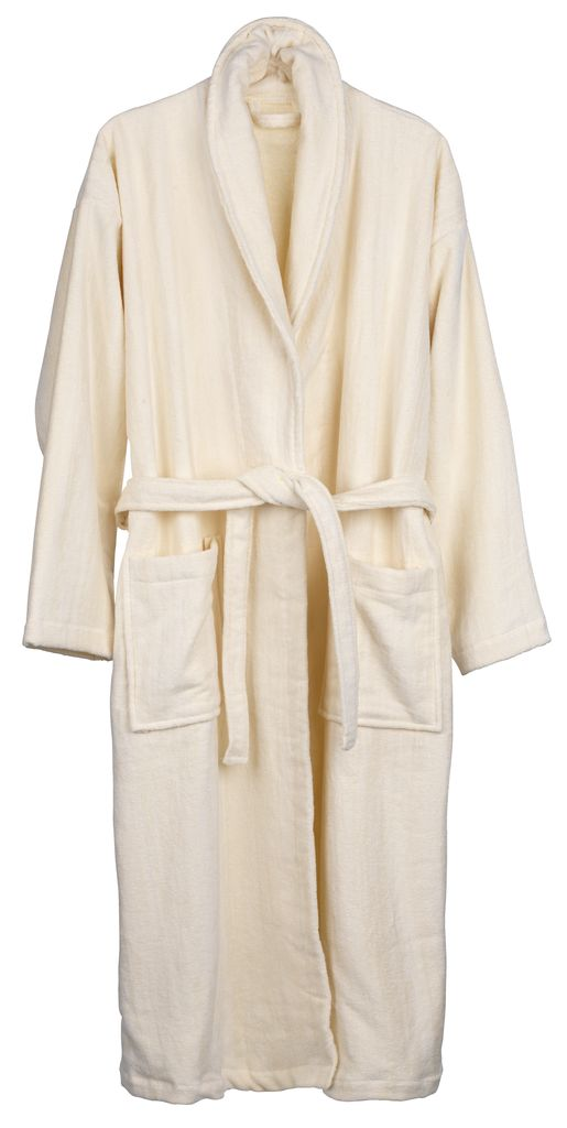 Áo choàng tắm cotton velour TIBRO màu tự nhiên