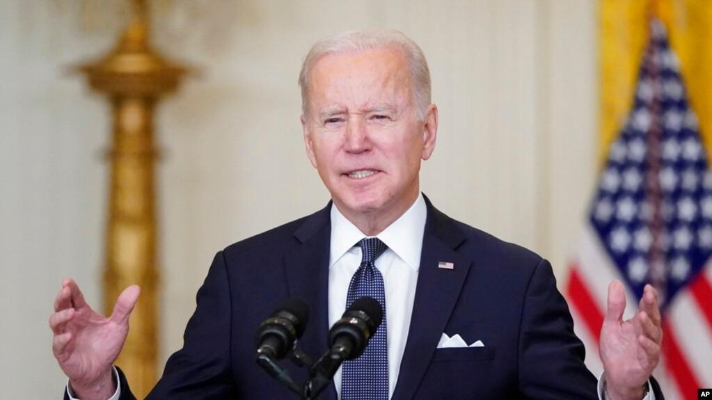 Tổng thống Joe Biden phát biểu về Ukraine tại Tòa Bạch Ốc ngày 15/2/2022.