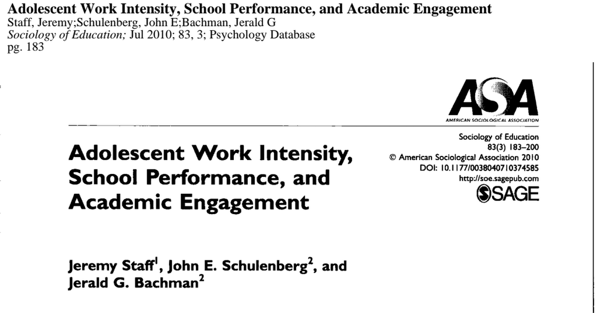 Adolescent Work Intensity, School Performance, and Academic Engagement.pdf
