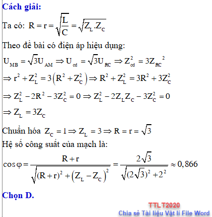 25 Đề thi thử Môn Vật lí có lời giải File Word Free download Đề 22 - TTLT2020 -Tài Liệu Vật Lí: File Word, Free Download