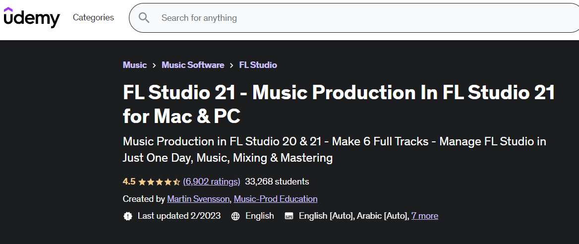 udemy music production course
