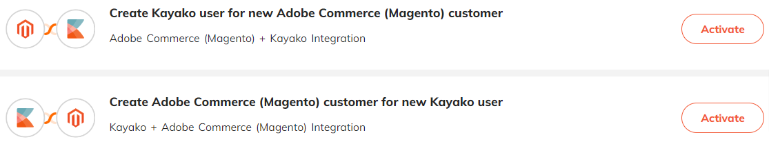 Popular automations for Adobe Commerce (Magento) & Kayako integration.