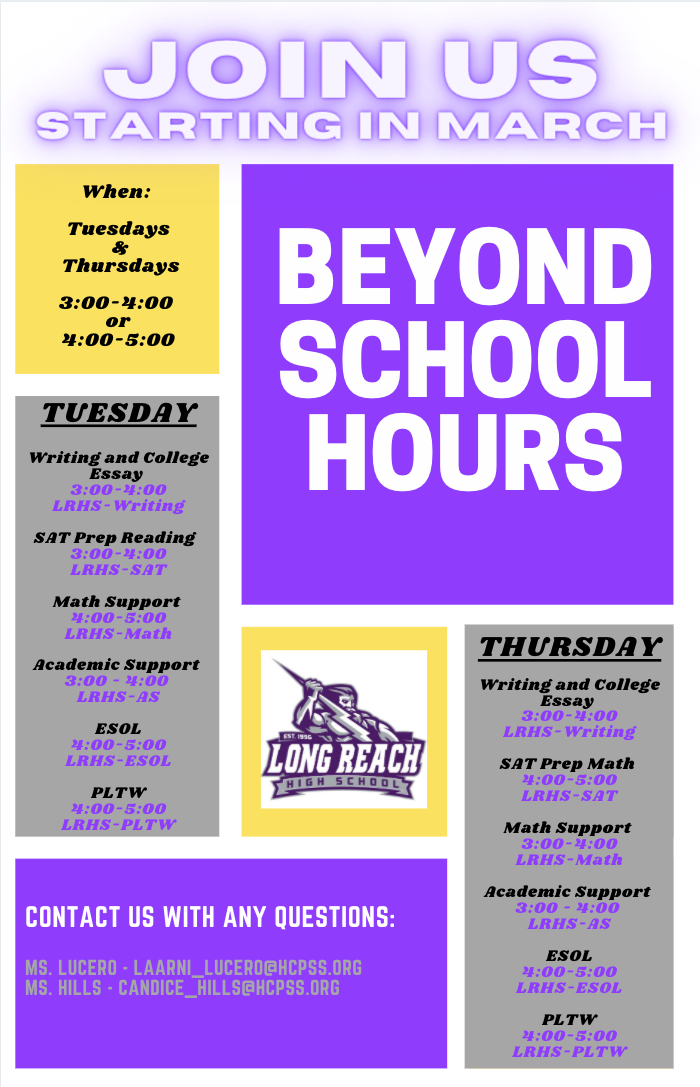 Beyond School Hours is Returning! Long Reach High School