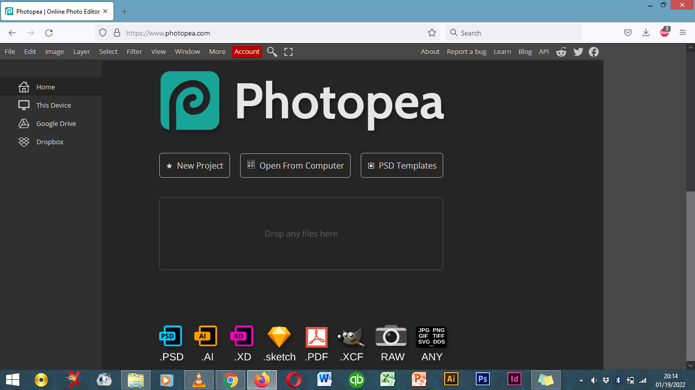 Compress Web Images for Free with Photopea