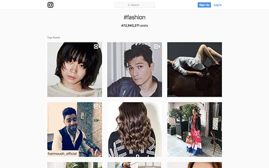 Hashtag de moda no Instagram