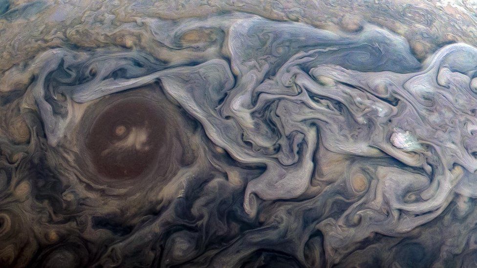 Юпитер, снимок с космического зонда НАСА Juno
