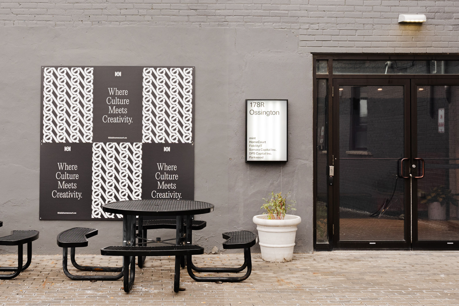 randing and visual identity artifacts for HomeCourt Branding by Mint Brings a New Cultural Hub to Life