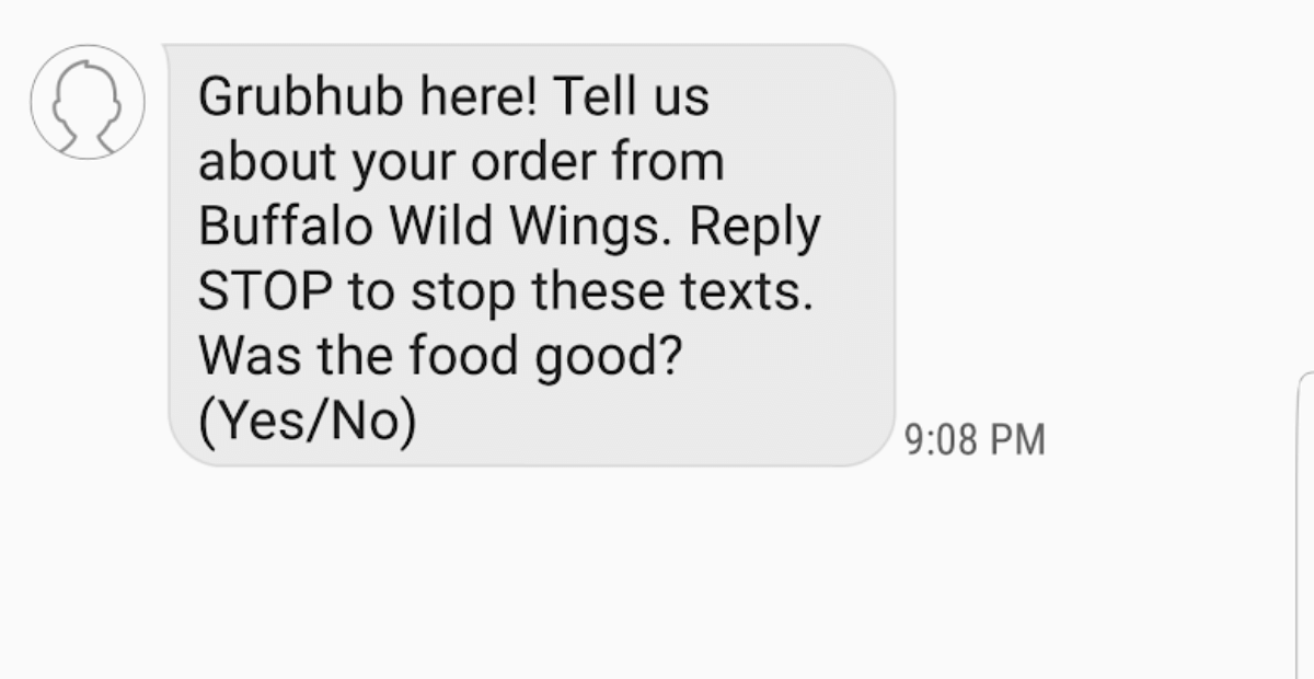 SMSCountry SMS API | Example of food delivery notifications | Automated SMS from a food delivery service updating about the order. 