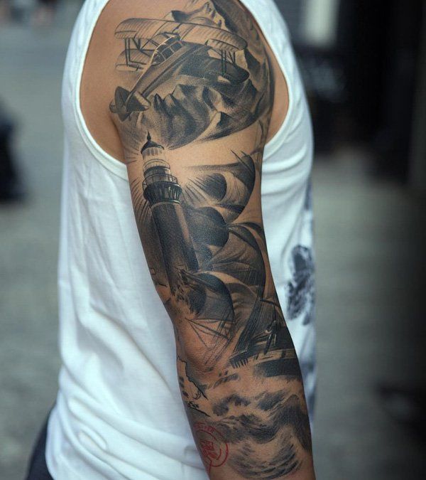 ลายสักประภาคาร แขน6