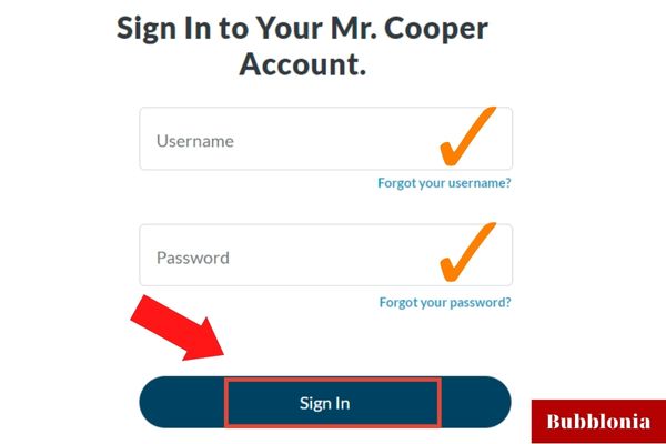 log into mr cooper