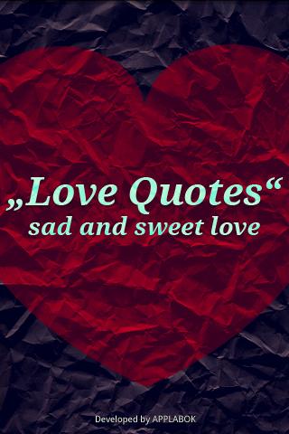 Love Quotes sad and sweet love apk