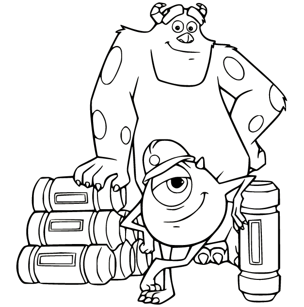 Monsters Inc coloring pages