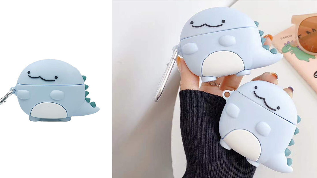 cute dinosaur silicone airpod promotional giveaway items