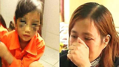 Cô Trà (phải) khóc vì hối hận (ảnh: Cắt từ clip của VTV)