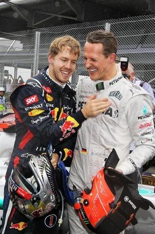 Vettel and Schumacher