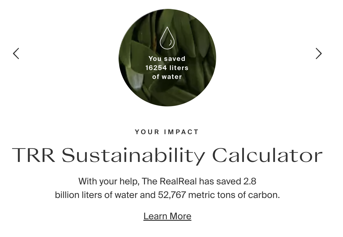 The RealReal Sustainability