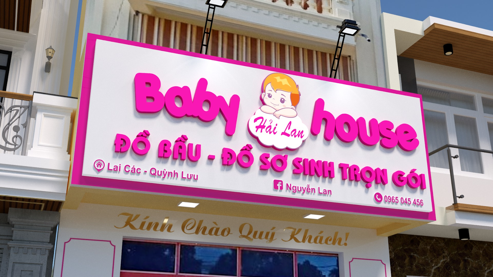biển quảng cáo đồ sơ sinh