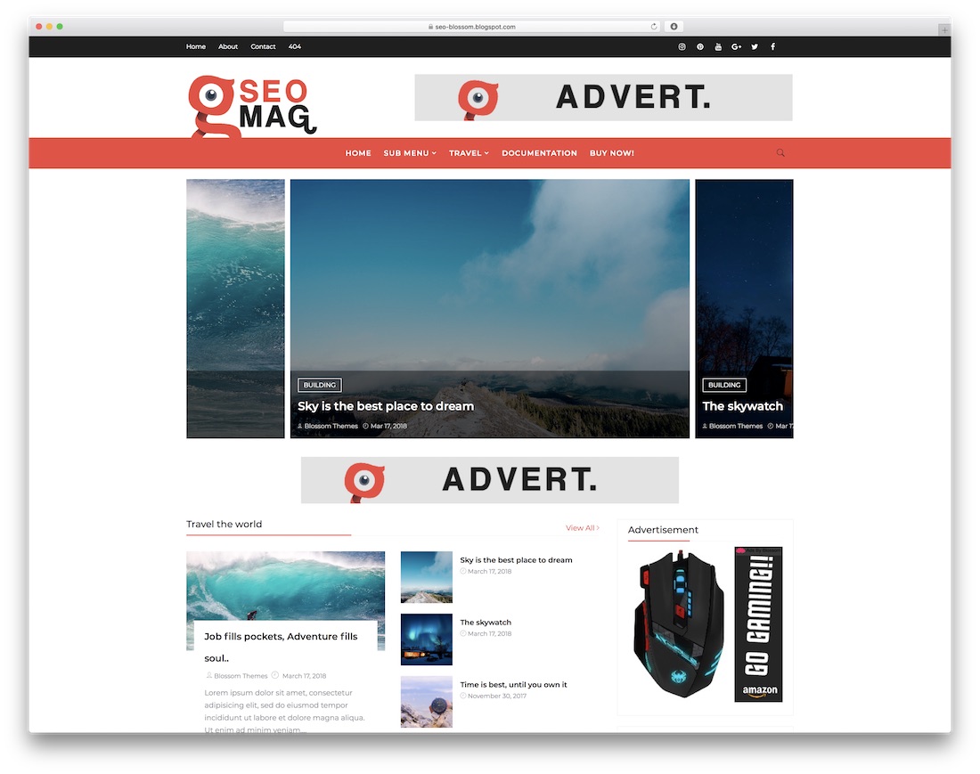 seo mag free blogger template