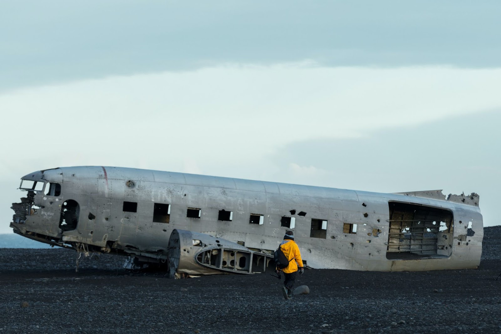 The aircraft wreck in iceland