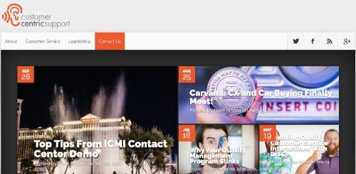 A screenshot Customer Centric Support Blog