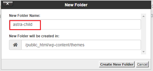 create a child theme folder in public_html in your Cpanel 