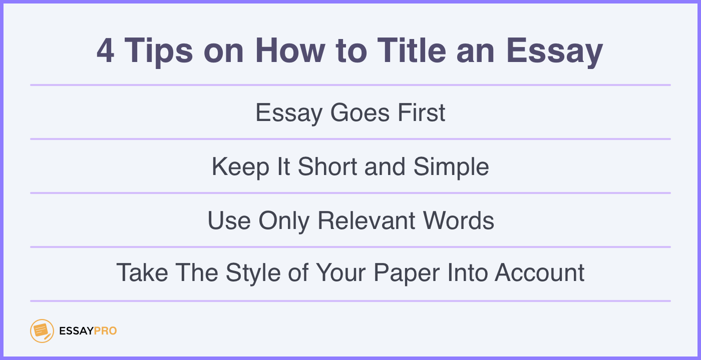 How to title an essay