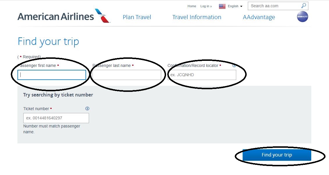American airlines manage booking 