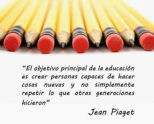 Sabias palabras de Jean Piaget | Frases de educacion, Feliz dia del  maestro, Jean piaget