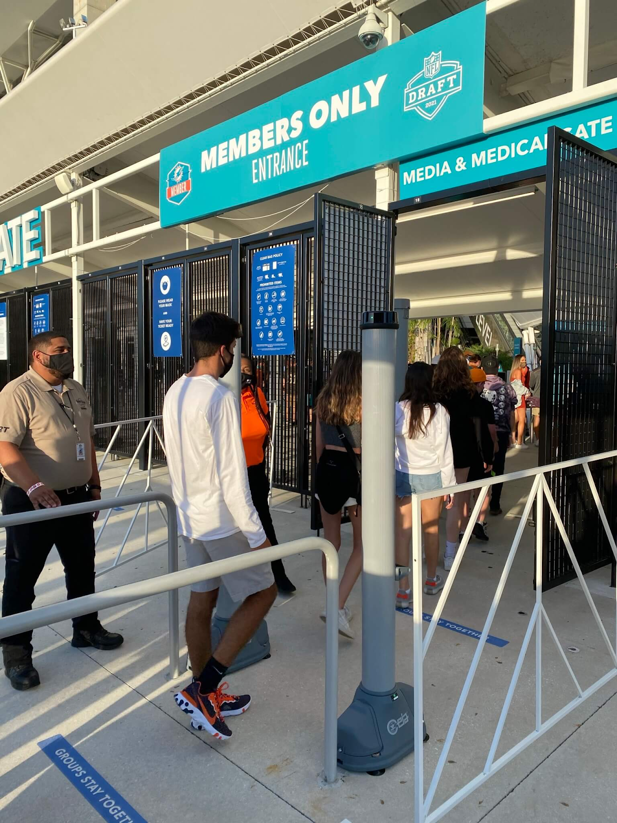 Miami Dolphins Fan Entering Stadium