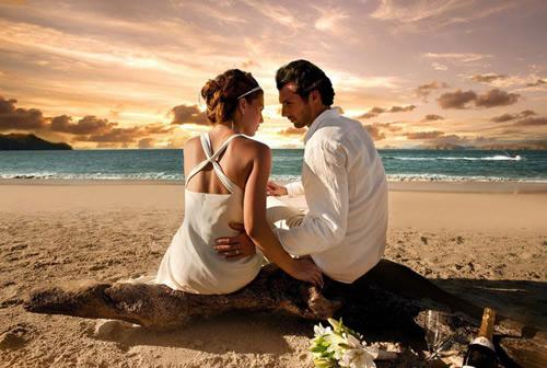 Casal de Amor na Praia