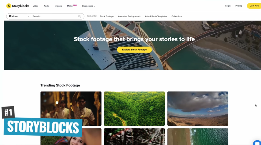 Storyblocks is a top contender when it comes to the best stock video websites 