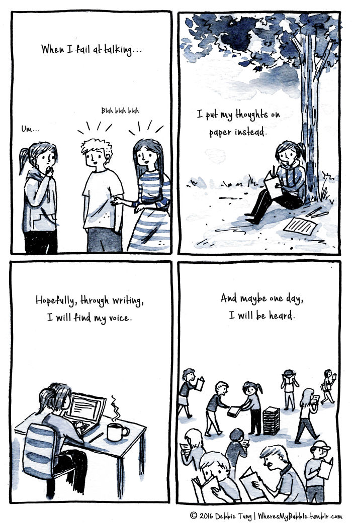 5 social anxiety comics (& their meanings)