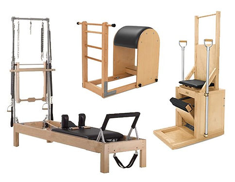 Selection of pilates equipment