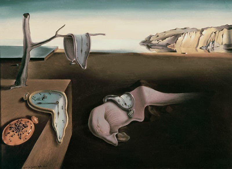 The Persistence of Memory, Salvador Dali, 1931, via Getty Images