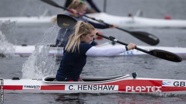 Swimmer turned canoeist Charlotte Henshaw in action