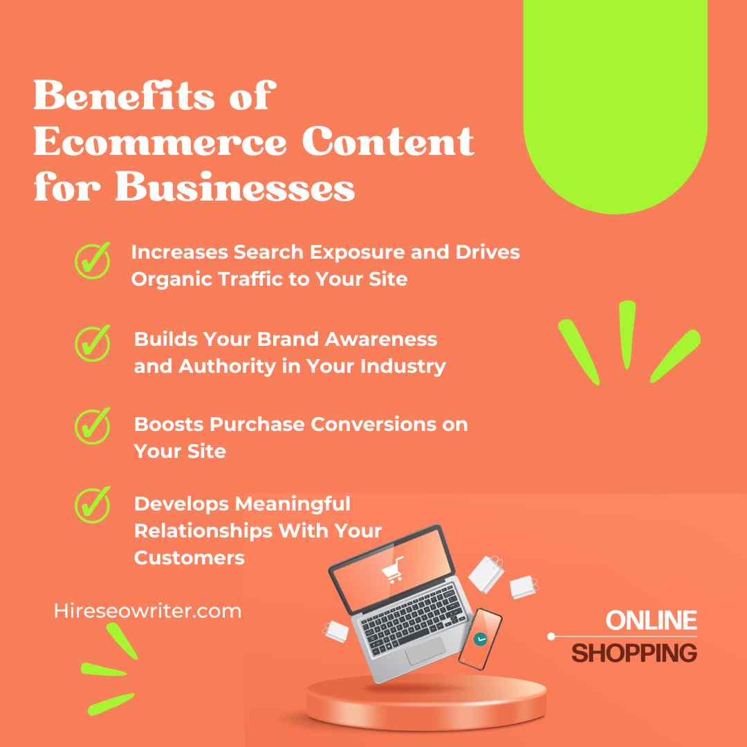 Benefits of ecommerce content for businesses