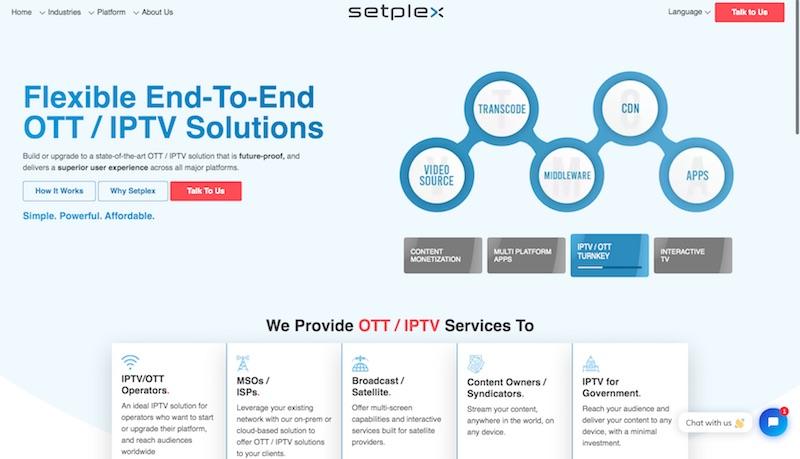 Página de inicio de Setplex