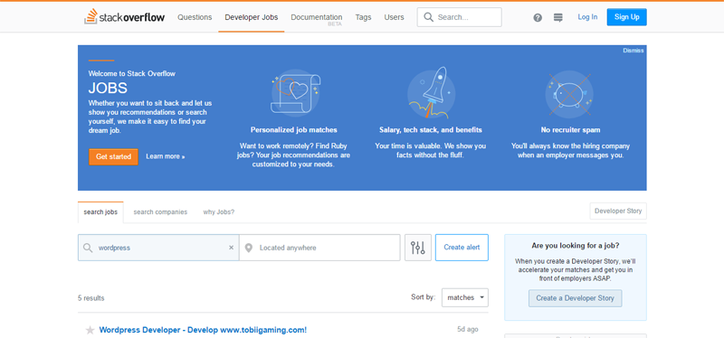 Estouro de pilha de trabalhos do WordPress