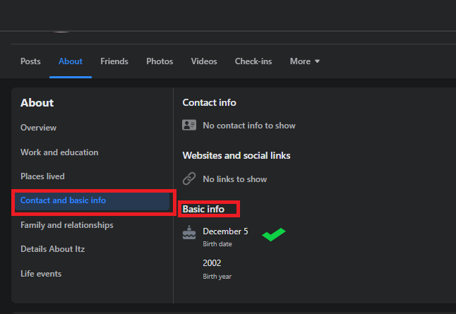 how to find someone's birthday; facebook birthday lookup 
