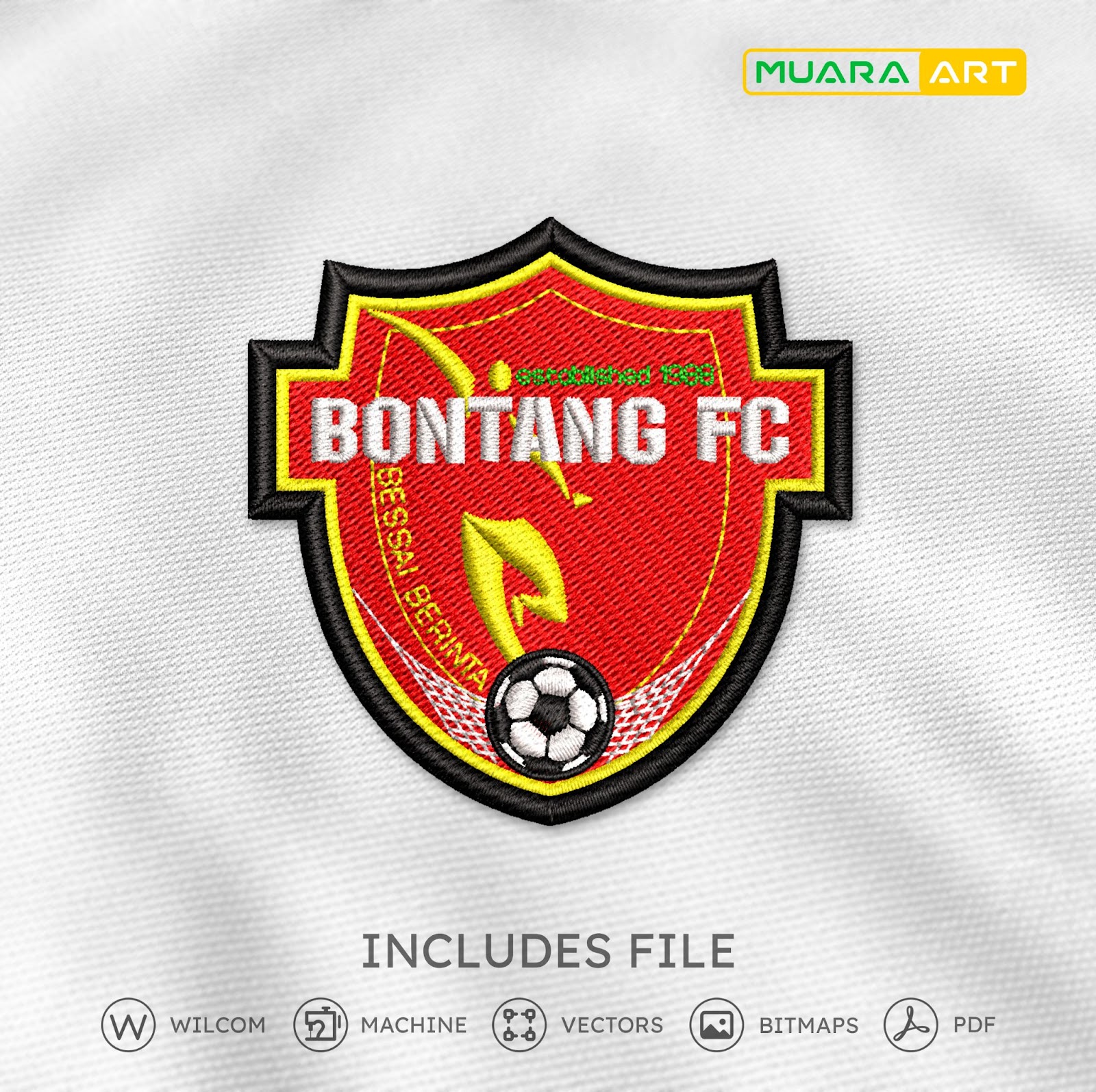 Desain Bordir Logo Bontang FC (Bontang)