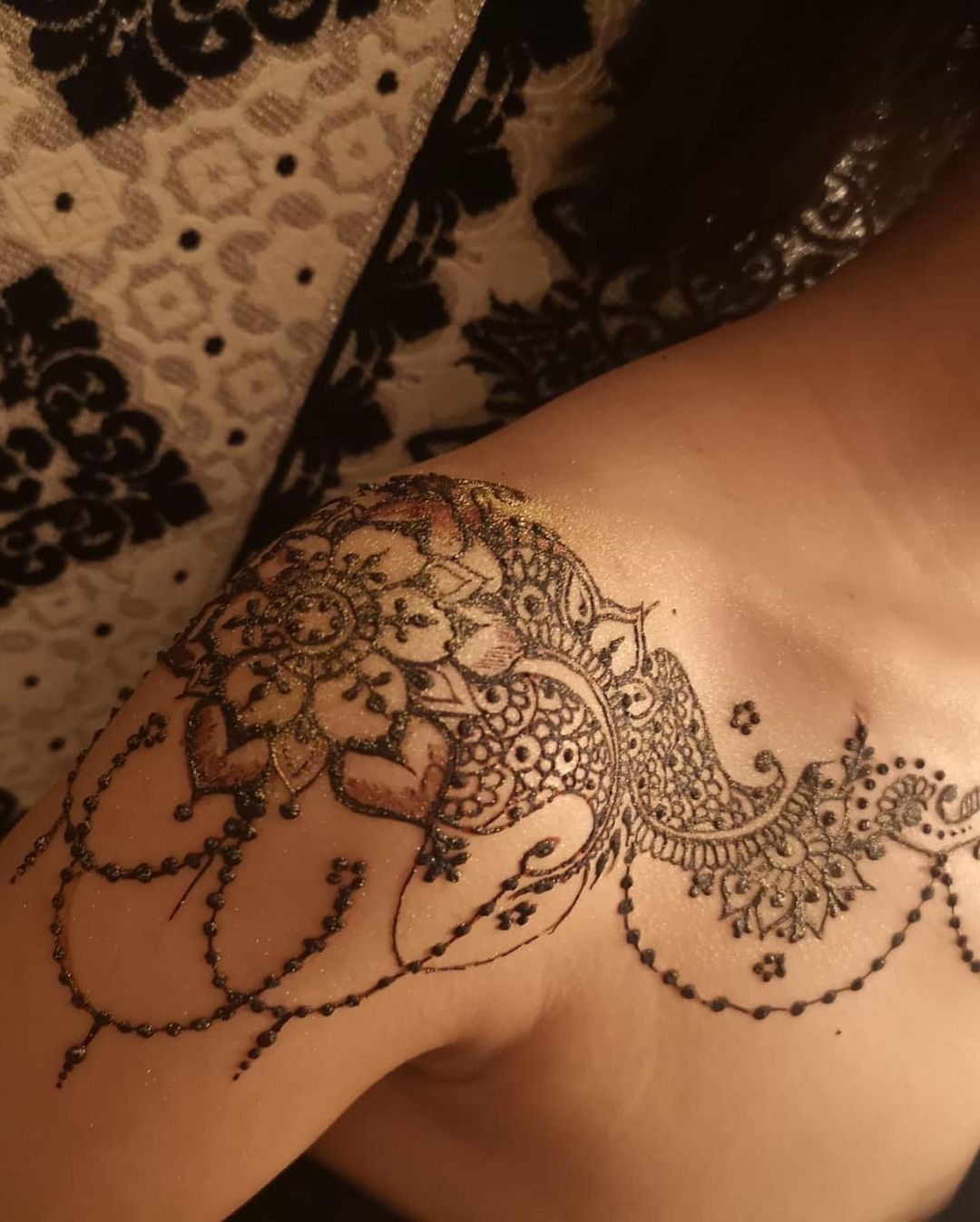 Extensive Floral Henna Tattoo
