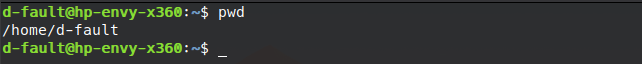 pwd linux command