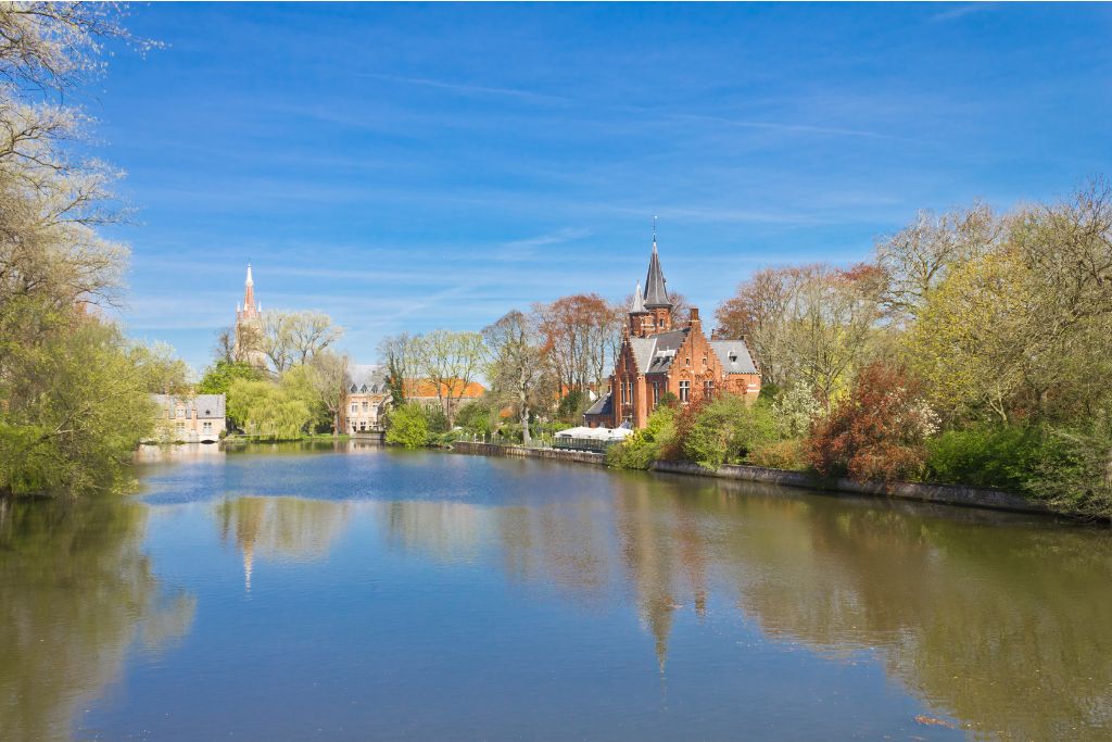 Minnewater - Among top things to do in Bruges Belgium