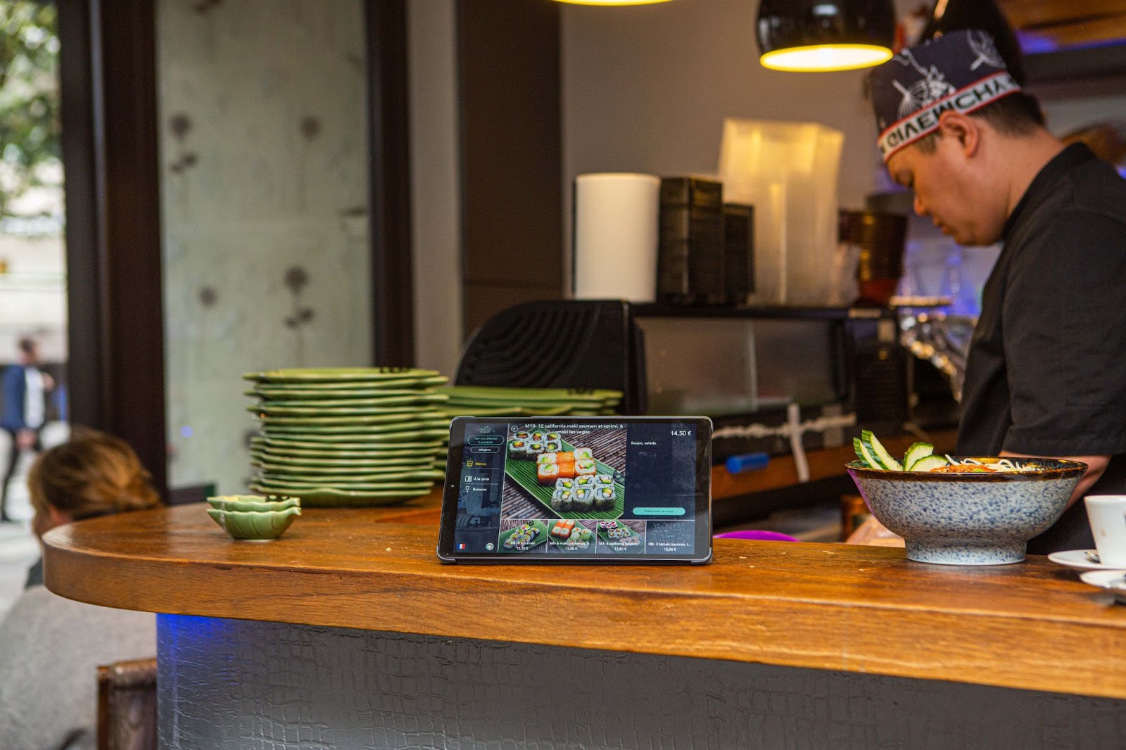 Le restaurant Goma avec le menu sur tablette de TastyCloud
